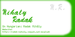 mihaly radak business card